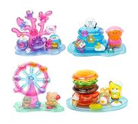 Adorable 3D Stickers, 4 Sheets of Stackable Decoration Stickers for Crafts, Crystal Reusable Stickers, For Use as Decorative Elements at the Desk at Workplace