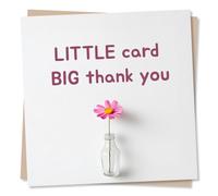 Adorable and Cute Thank You Card For Loved One - Little Card, Flower, Floral, Vase - Gratitude, Appreciation - For a Special Someone, Teacher, Partner, Friend, Bestie