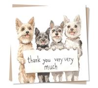 Adorable and Cute Thank You Dog Card For a Loved One - Animal, Doggy Lover - Gratitude, Appreciation - For a Special Someone, Teacher, Partner, Friend, Bestie