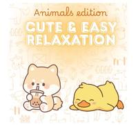 Adorable Animal Coloring Pages: Easy and cute to color: 28 simple and adorable illustrations with bold black outlines | Dog, bear, frog, rabbit. Perfect for a moment of pure relaxation.