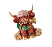 Adorable Animal Inspired Highlands Cow Brooch Stylish Enameled Pin Stylish Cattle Accessory Great for Various Outfits Casual Cow Jewelry