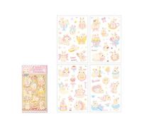 Adorable Animal Sticker Waterproof PET for Scrapbooking Notebook Journal Planner Photo Album Laptop Phone Case Office School