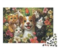 Adorable Animals Animals Educational Puzzle Game Suitable for Home Decoration Relatively Difficult 300pcs (40x28cm)