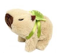 Adorable Animated Capybara Plush with Moving Mouth and Walking Action, Includes Small Turtle Companion for Imaginative Play and Gift Giving Pink