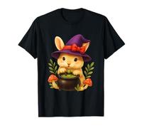 Adorable Baby Bunny in a Witch Hat Brewing Magic T-Shirt