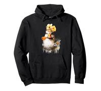 Adorable Baby Duck Floral Crown Watercolor Design Pullover Hoodie