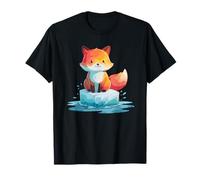 Adorable Baby Fox On Melting Ice Climate T-Shirt