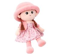 Adorable Baby Girl Rag Doll Soft Cuddly Ragdoll Princess Doll with Dress Removable Hat Soft Stuffed Plush Toy Dolls for Girls Age 0+, Baby First Doll Baby Shower Present Girl Birthday Christening Gift