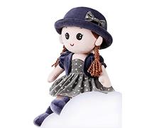 Adorable Baby Girl Rag Doll Soft Cuddly Ragdoll Princess Doll with Removable Dress & Hat Soft Stuffed Plush Toy Dolls for Girls Age 0+, First Doll Baby Shower Present Girl Birthday Christening Gift