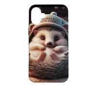 Adorable Baby Hedgehog Handle Carefully Hedgehogs As Pets Case for iPhone 16 Plus