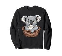 Adorable Baby Koala In Woven Basket Cartoon Sweatshirt