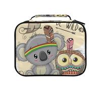 Adorable Baby Koala Owl Bird Aboriginal Colored Pencil Bag Large Capacity Pencil Case for Colouring Pencils Pen Bag Marker Organizer