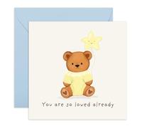 Adorable Baby Shower Greeting Card - ‘You Are So Loved Already’ - Congratulation Gifts for Parents-to-Be, Friends, Him, Her, Bestie, BFF, Sister, Brother, Niece, Nephew, Cousin - Comes with Stickers