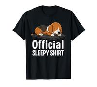 Adorable Beagle Dog Official Sleepy Relaxing Cozy Humor Pet T-Shirt