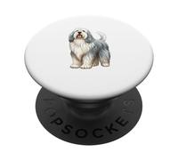 Adorable Bearded Collie Dog Enthusiast PopSockets Adhesive PopGrip