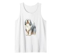 Adorable Bearded Collie Dog Enthusiast Tank Top