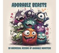 Adorable Beasts: 50 Whimsical Designs Of Adorable Monsters Adult Coloring Book: 50 Whimsical Designs of Adorable Monsters for Stress Relief and Creative Fun