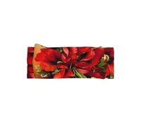Adorable Beautiful Red Poppy Flower Print Baby Bow Headband - Soft, Stretchy, and Skin-Friendly for Newborns and Toddlers