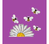 Adorable Bees Style Glass Sticker, Bee Window Decals- Sunflower Stained Stickers, Decals