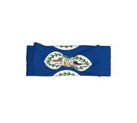 Adorable Belize Flag Print Baby Bow Headband â€“ Soft, Stretchy, and Skin-Friendly for Newborns and Toddlers