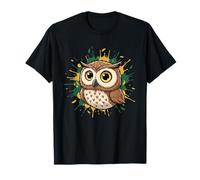 Adorable Big Eyed Owl Cartoon Color Splash T-Shirt