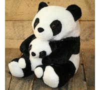 Adorable Black And White Panda Doorstop With Baby ~ Decorative Panda Door Stop