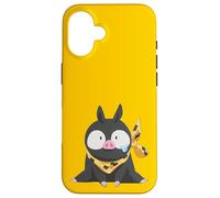 Adorable Black Anime Piglet for Manga and Animal Lovers Case for iPhone 16