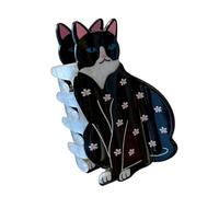 Adorable Black Puss Hairpin Hair Decoration Hairpin 3D Design Ponytail Clip for Daily Use and Special Occasion Hair Ornament
