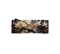 Adorable Bohemian Golden Lotus Print Baby Bow Headband – Cute Delicate Hairband – Soft Stretchy Princess Headbands