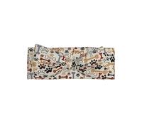 Adorable Bone and paw print Print Baby Bow Headband â€“ Stretchy for Newborns, Infants & Toddlers â€“ Perfect Full Moon Gift