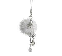 Adorable Bowknot Beads Phone Charm Unique Bead Bowknot Key Holder Snowflake Phone Chain for Fashionable Personal Purse