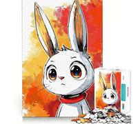 Adorable Bunny Gaze Hard Jigsaw Puzzle for Adults 1000 Pieces Serene Game Creative Craft Real Challenge Perfect Decor (50x75cm)
