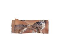 Adorable Canada Lynx Print Baby Bow Headband - Soft, Stretchy, and Skin-Friendly for Newborns and Toddlers