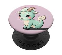 Adorable Capricorn Zodiac Creature - Cute Mythical Sea-Goat PopSockets Adhesive PopGrip
