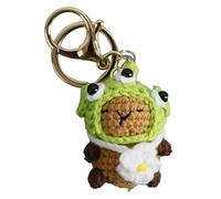 Adorable Capybara Keychain - Handmade Crochet Capybara Key Ring, Cartoon Animal Keychain | Charming Miniature Capybara Key Holder, Animal Themed Bag Accessory, Handcrafted Knit Charming Doll