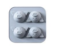 Adorable Cartoon Animal Shaped Cake Mold Eco-Friendly Silicone Cake Baking Chocolate Ice Cube Mould Tray Blue Grey