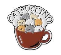 Adorable Cartoon Cats Letter Badges Coating Lightweight Accessories Pet Brooches For Daily Outfits Lightweight Animal Brooches