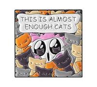 Adorable Cartoon Cats Letter Badges Coating Lightweight Accessories Pet Brooches For Daily Outfits Lightweight Animal Brooches