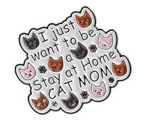 Adorable Cartoon Cats Letter Badges Coating Lightweight Accessories Pet Brooches For Daily Outfits Lightweight Animal Brooches