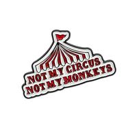 Adorable Cartoon Circus Tent Character Brooch Pin for Daily Charm Expression or As a Loved People Not My Circus Not My Monkeys Brooch