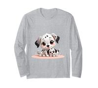Adorable Cartoon Dalmatian Puppies Dog Lover Long Sleeve T-Shirt