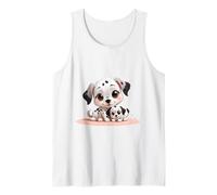 Adorable Cartoon Dalmatian Puppies Dog Lover Tank Top