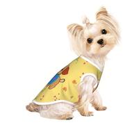 Adorable cartoon dog Pet Breathable Sleeveless T-shirt L for Small Dogs and Cats Soft, Lightweight, Stylish