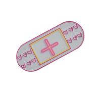 Adorable Cartoon Hair Clip Heart Cross Kitten Design, Bangs Control and Various Hairstyles, Premium Acrylic Heart Cross Clip