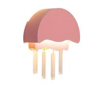 Adorable Cartoon Jellyfish Wall Lamp, Crystal Accented, 13W Modern LED Sconce for Kids' Room or Princess Themed Lighting