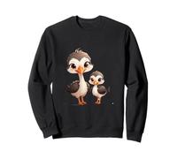 Adorable Cartoon Mama Goose and Gosling Design Sweatshirt