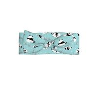 Adorable Cartoon Panda Bear Print Baby Bow Headband â€“ Stretchy for Newborns, Infants & Toddlers â€“ Perfect Full Moon Gift