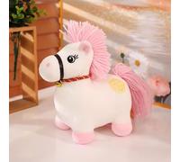 Adorable Cartoon Pony Plush Toy, Short Legs Fu Horse Doll, 2026 New Year Mascot, Super Soft Plush Cuddle Pillow Buddy, Perfect Children's Gift and Room Decor