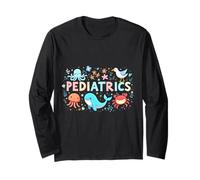 Adorable Cartoon Sea Animals for Pediatric Nurses Long Sleeve T-Shirt