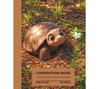 Adorable Cartoon Style Turtle/Tortoise Composition Notebook, 7.5x9.25, 150 wide-ruled pages, for writing, taking notes: All proceeds will be donated ... rehab, and release turtles and tortoises.